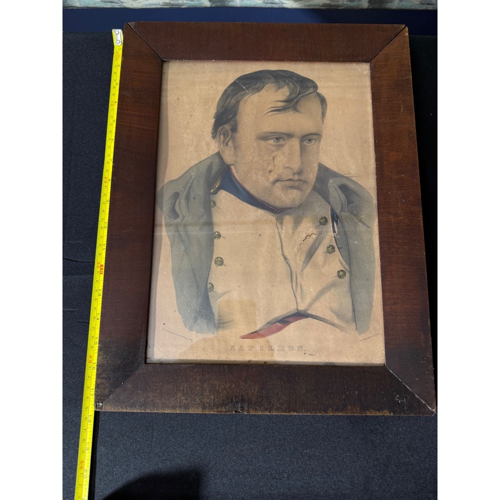 Currier & Ives 1857–1872 Napoleon‎ Lithograph Numbered 100 Antique Portrait Art